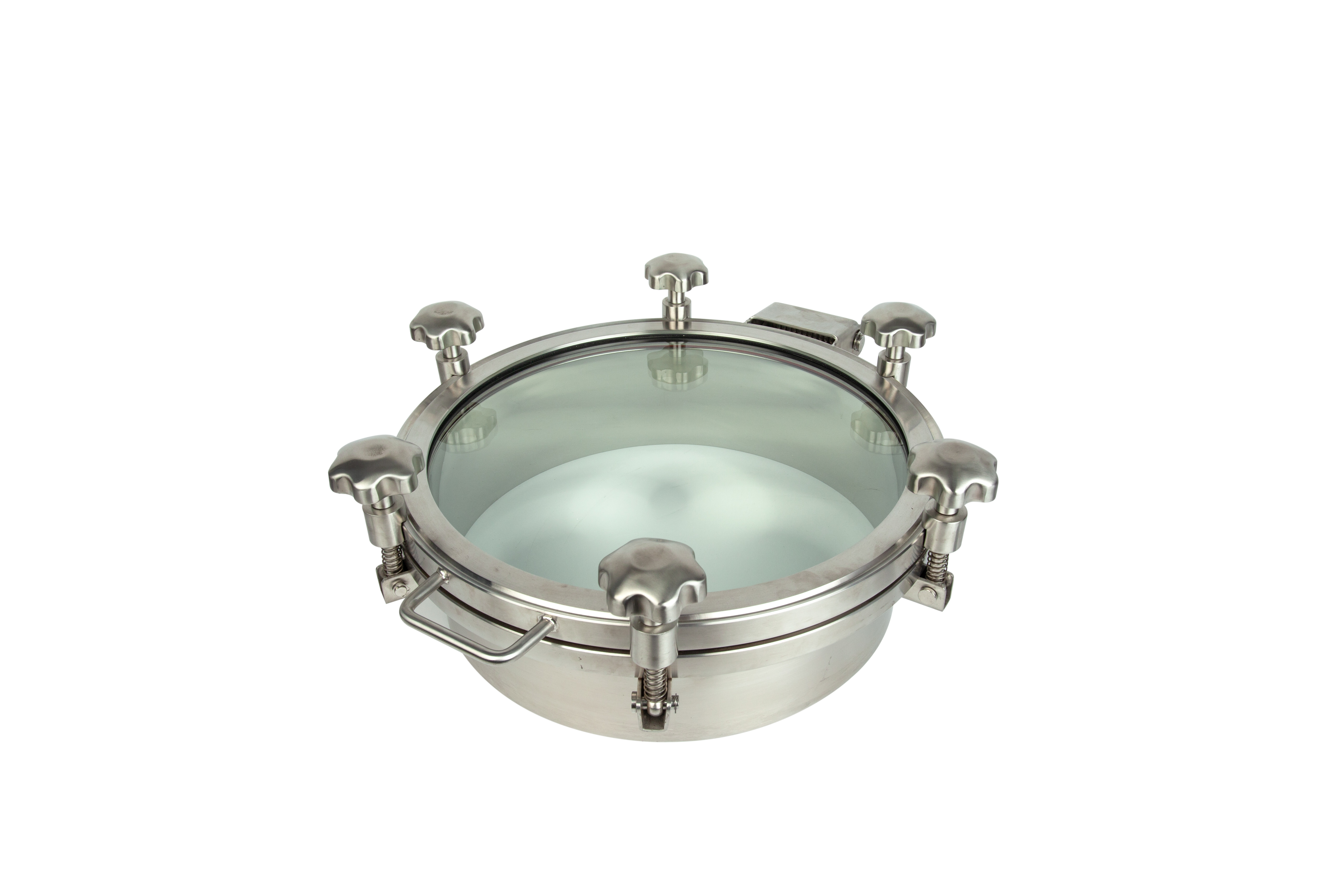 Hygienic Round Tank Manway with Full Sight Glass