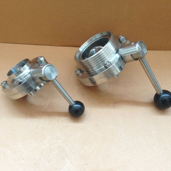 38 1mm Stainless Steel SMS Hygienic Sanitary Butterfly Valves