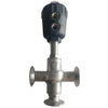 Stainless Steel Plastic Head Pneumatic Control Three Ways Clamp Angle Seat Valve