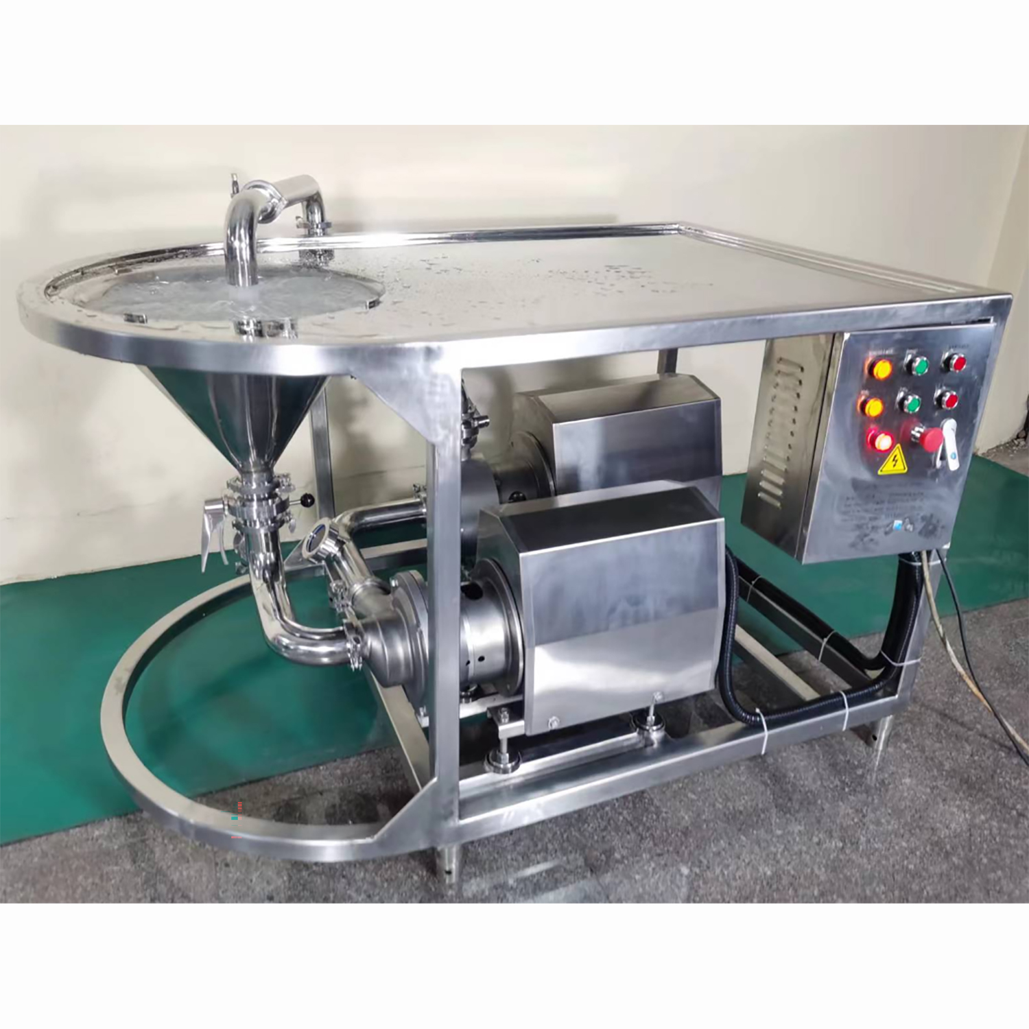 Sanitary Stainless Steel Powder Liquid Mixer Mixing Mixer Mixing Homogenizer Pump With Hopper