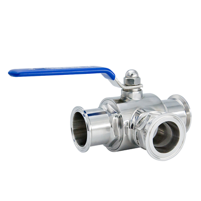 Stainless Steel Hygienic Tri Clamp 3 way Ball Valve for beverage brewing