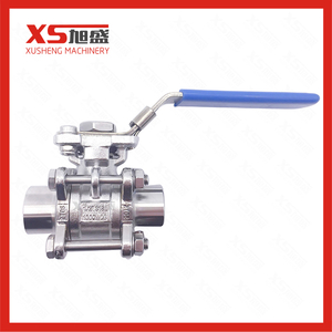1000 WOG SS304 stainless steel hygienic Sanitary Threaded 3 PC Ball Valve for food cosmetic
