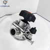 Sanitary Stainless Steel Control Valve 1.5inch SS316L SMS Manual Clamp Tank Bottom Diaphragm Valve with EPDM and PTFE Diaphragm