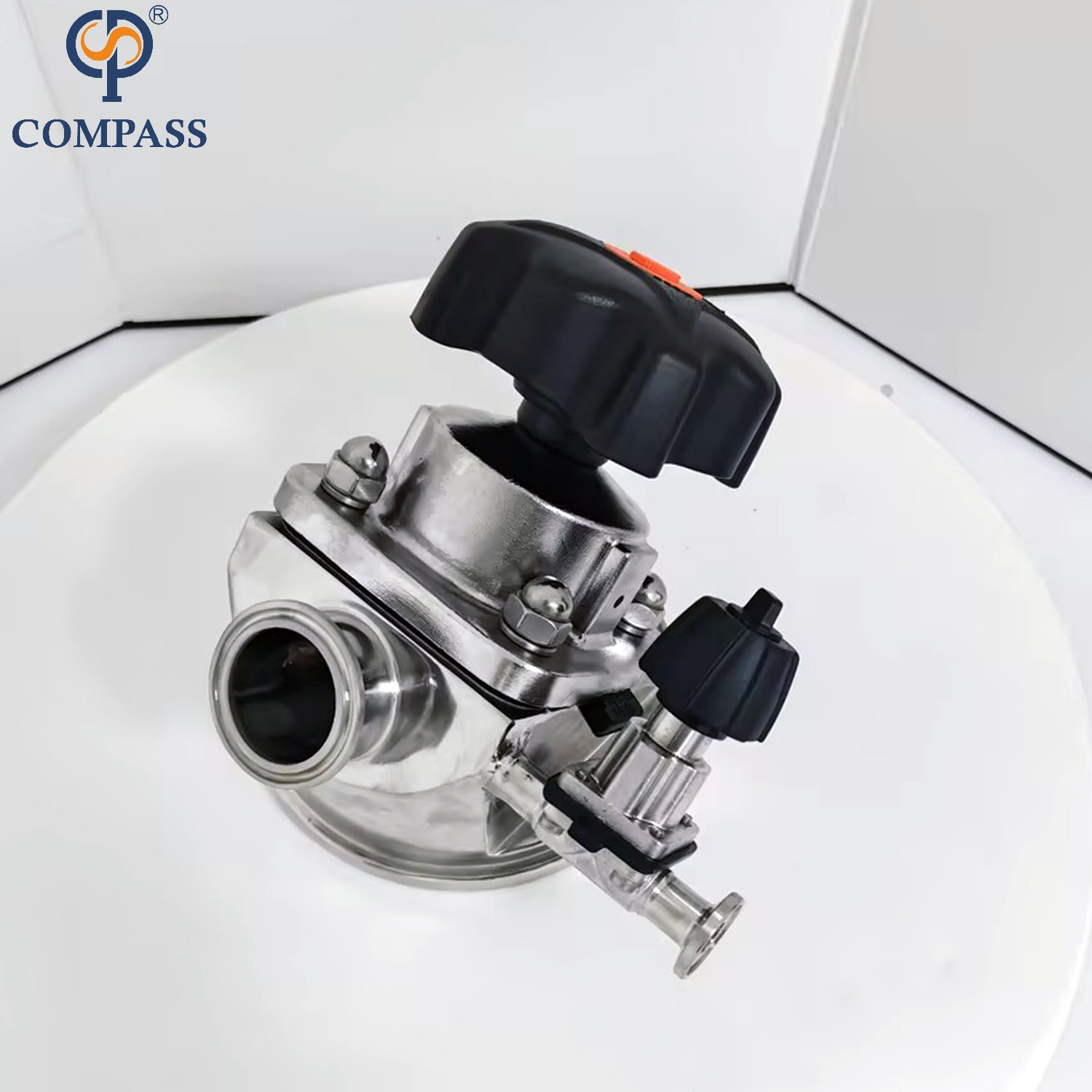 Sanitary Stainless Steel Control Valve 1.5inch SS316L SMS Manual Clamp Tank Bottom Diaphragm Valve with EPDM and PTFE Diaphragm