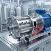 SS304 4KW High Viscosity Three Stage Emulsification Pumps with Heating Jacket