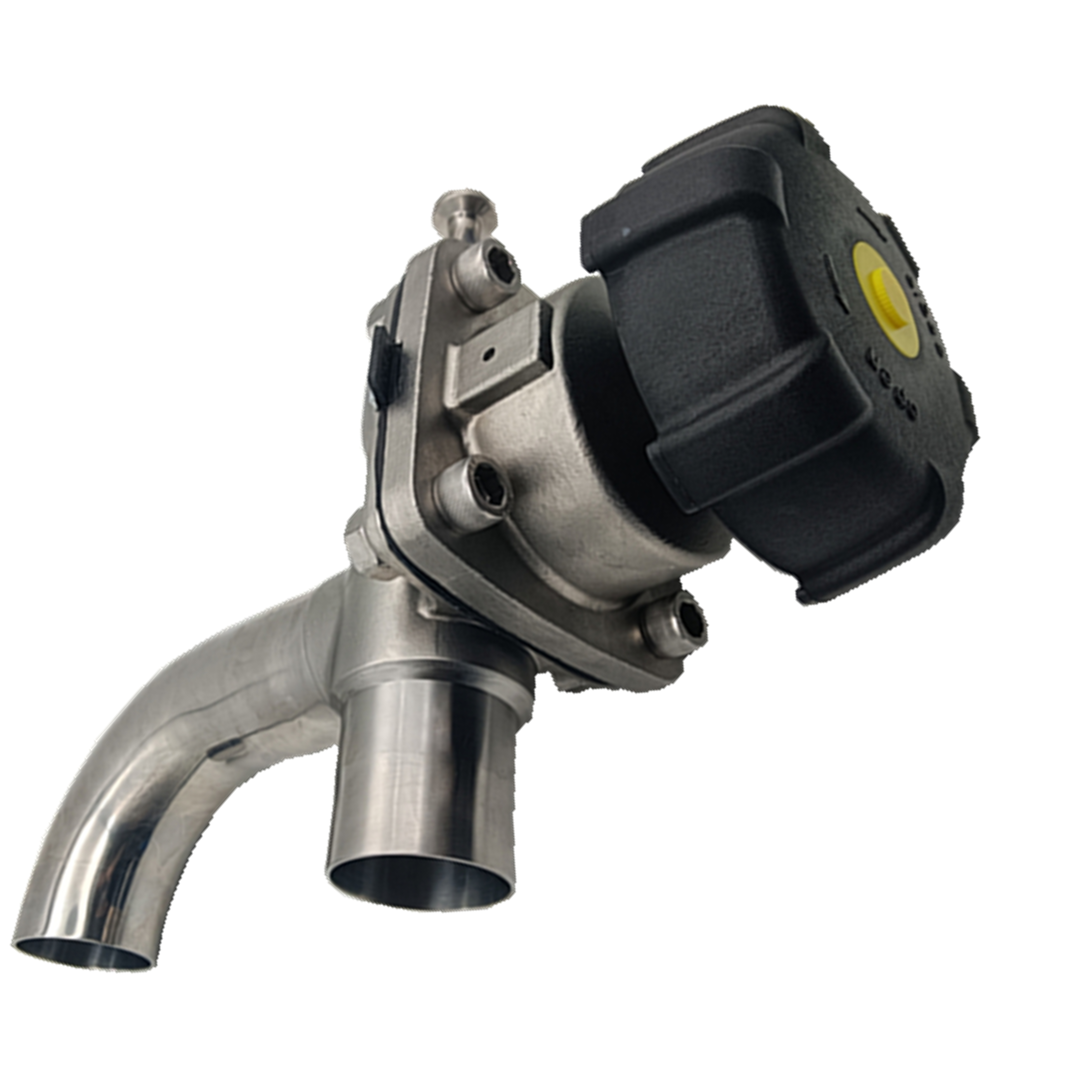 1-1/2 Inch×1/2 Inch High Quality Sanitary Hygienic Stainless Steel SS316L Manual SMS Three-ways Elbow Type Diaphragm Vavle 