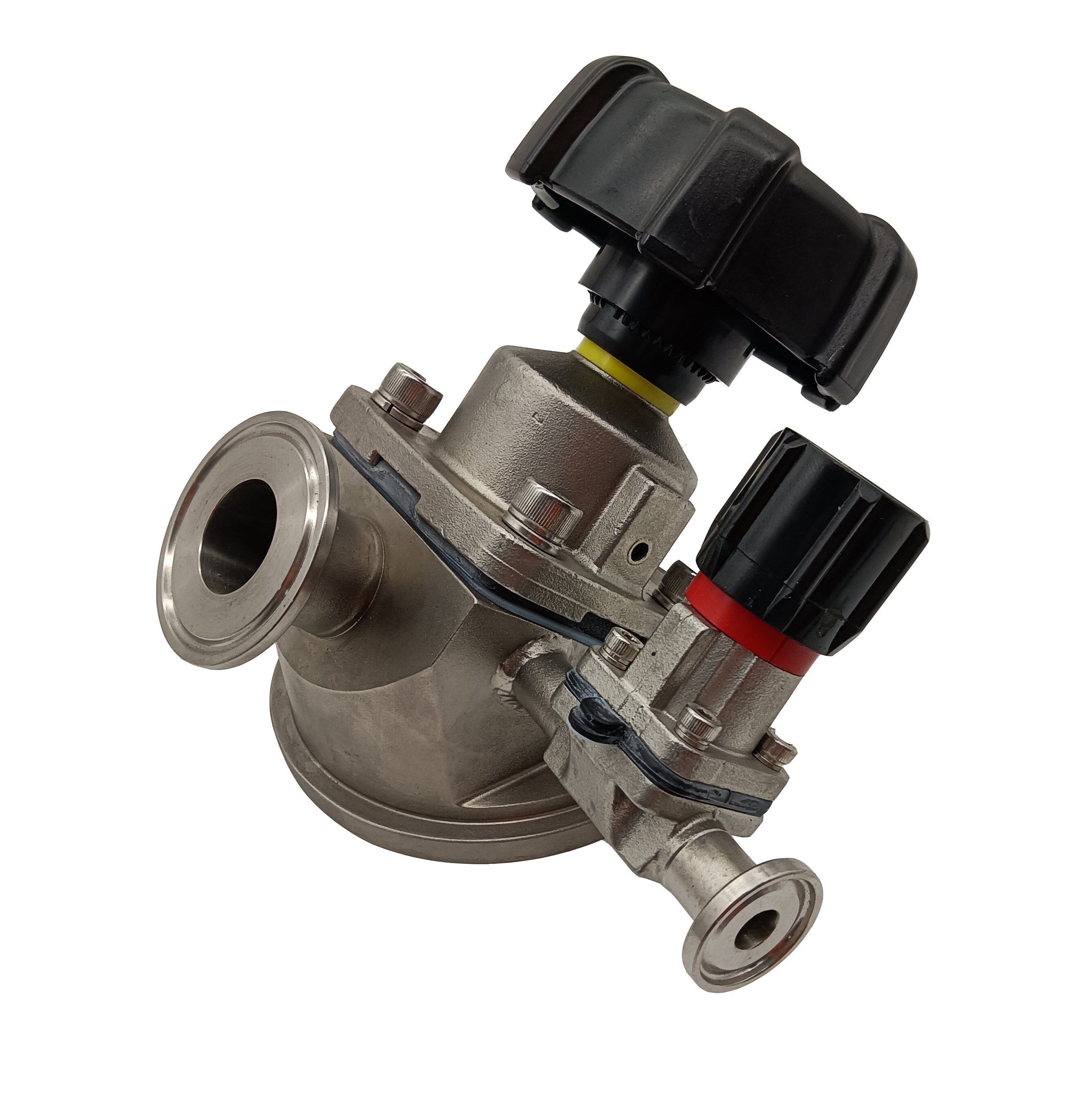 1/2Inch 12.7MM High Quality Sanitary Hygienic Stainless Steel SS316L Manual SMS Clamp Tank Bottom Diaphragm Vavle with Sampling Port