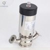 2 Inch Sanitary Stainless Steel Aseptic Flush Bottom Pneumatic Valves with Two Elbow Ends