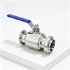 New Arrival Food Grade SS316L DN65 Sanitary Stainless Steel Medium Pressure DIN Manual Straight Union-male thread Ball Valve with PTFE