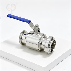 New Arrival Food Grade SS316L DN65 Sanitary Stainless Steel Medium Pressure DIN Manual Straight Union-male thread Ball Valve with PTFE