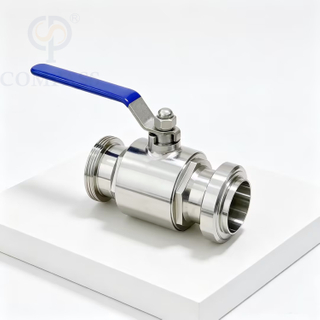 New Arrival Food Grade SS316L DN65 Sanitary Stainless Steel Medium Pressure DIN Manual Straight Union-male thread Ball Valve with PTFE