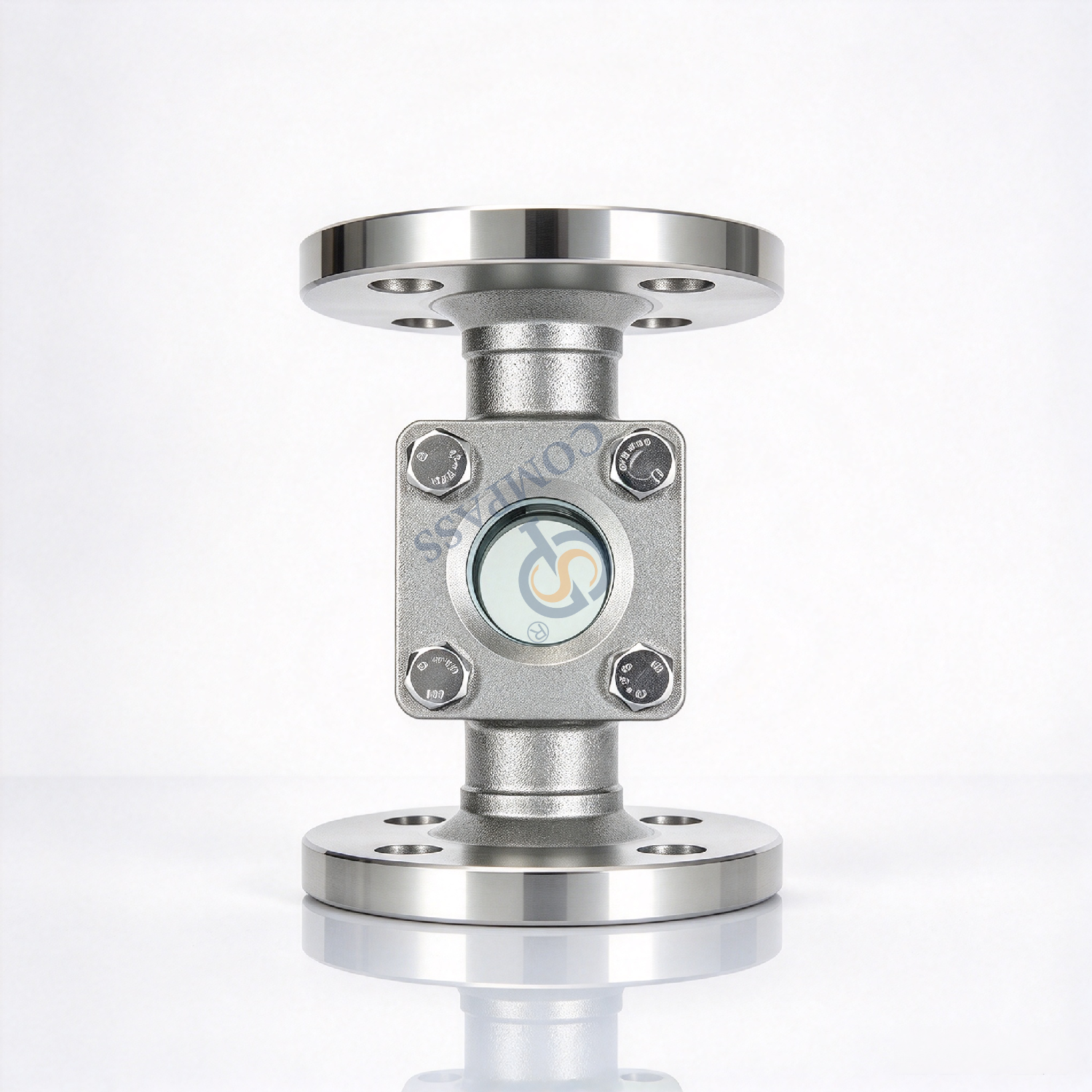 150LBS 1Inch SS304 Flange Cross Sight Glass with PTFE Gasket and Tempered Glass