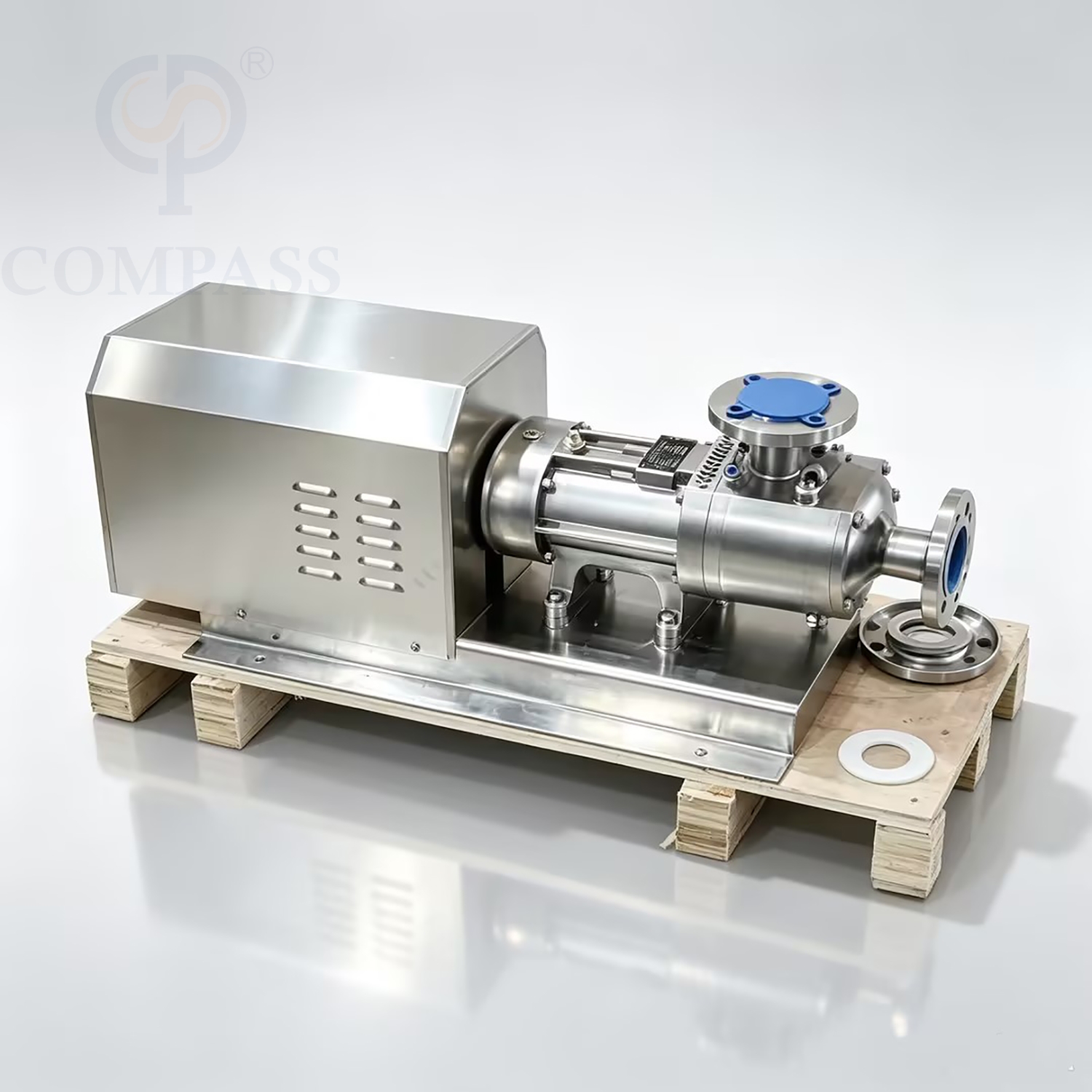SS304 4KW Santary Stainless Steel Electric Pump Hot Selling 400V 3-phase Double Screw Parallel Pump with Jacket Insulation