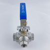 Industrial Grade T Port NPT Female Thread PN16 SS304 DN15 Ball Valve