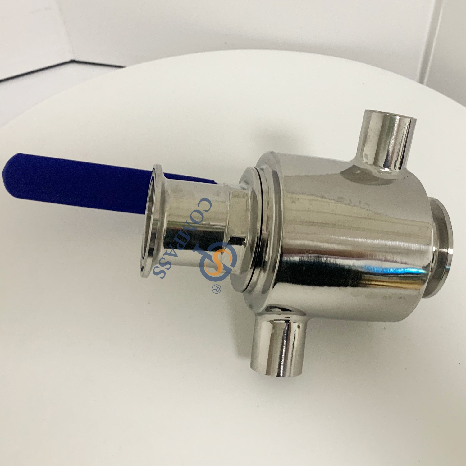 1Inch TC50.5MM Manual Clamp Ball Valve with Jacket and 12.7MM BSP Female Thread Port