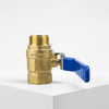 Hot Selling 1-1/4" BSPP Thread Brass Material High Quality Manual Power Female-Male Thread Brass Ball Valve with PTFE Gasket
