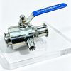 Price 25.4MM Sanitary Stainless Steel SS304 Food Grade SMS 1Inch AT052D Pneumatic Actuator Straight Clamp Ball Valve with Jacket