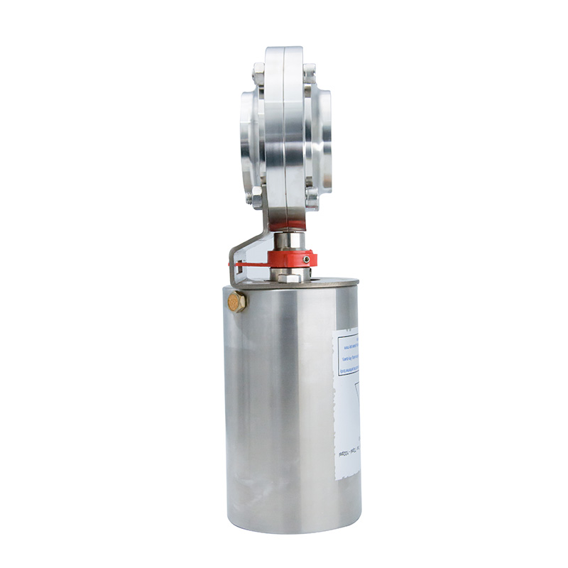 1/2Inch 12.7MM Sanitary Hygienic Stainless Steel Food Grade SS304 SMS Pneumatic Weld Butterfly Valve 