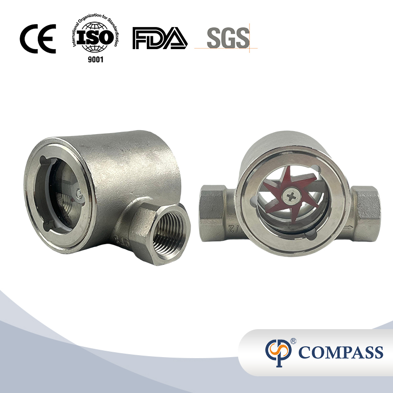 DN15 SANITARY STAINLESS STEEL ECCENTRIC IMPELLER SIGHT GLASS
