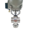 3Inch 76MM Sanitary Hygienic Stainless Steel Food Grade SS304 SMS Pneumatic Weld Butterfly Valve with Pneumatic Actuator+Solenoid Valve +Limit Switch