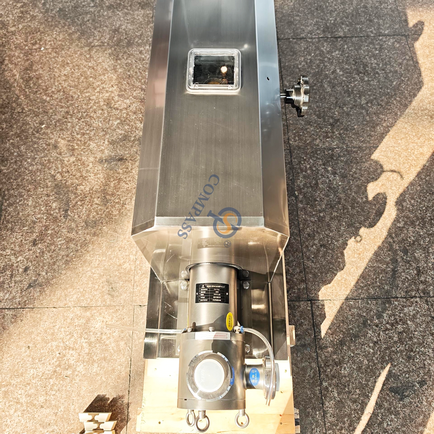 330RPM 2.2KW SS316L Union End Sine Pump with Mobile Cart and Control Cabinet