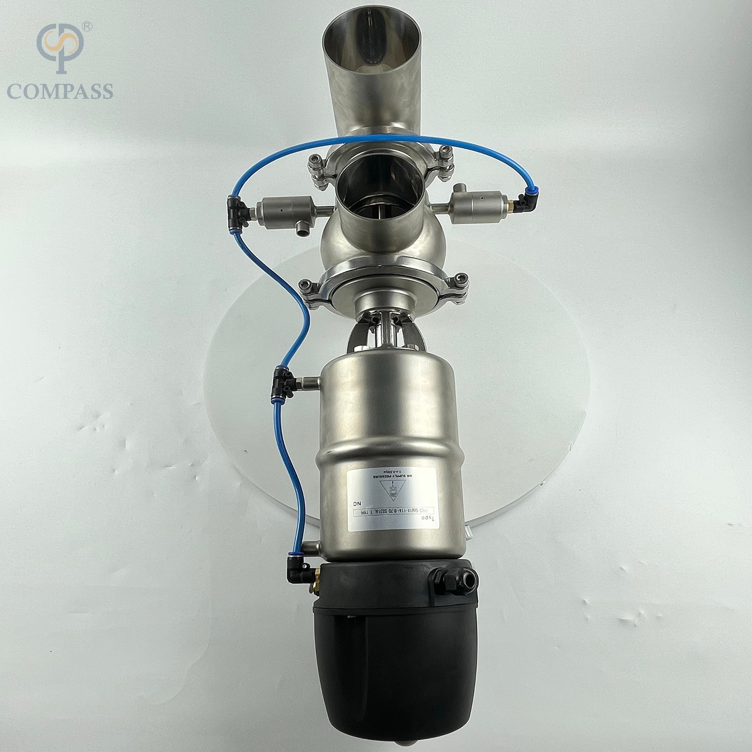 SS316L T22 Intelligent Pneumatic Double Seats Mix-proof Valve