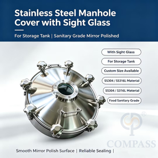 DN500XDN400 SS316L New Arrival Sanitary Stainless Steel 3 Bar Matte Polish Outward Elliptical Pressure Manways with Sight Glass