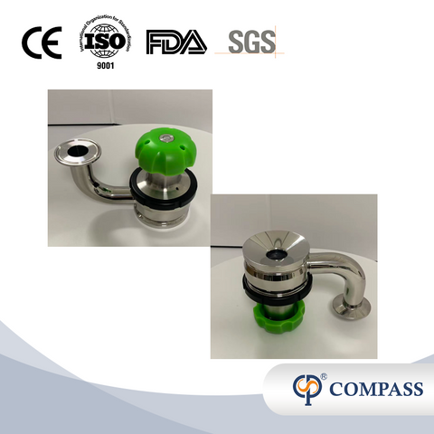 1Inch Manual Clamp TC50.5MM SS316L Tank Flush Bottom Valves with Handwheel