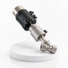 PN16 DN25 SS304 Female Thread Pneumatic Angle Seat Valve with 4-20MA Control Head
