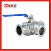 Stainless Steel Sanitary Tc 3-Way Ball Valve