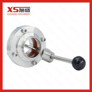 Stainless Steel Sanitation Weld Butterfly Valves with Pull Handle