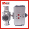 Stainless Steel Sanitary L Port Pneumatic Actuator Ball Valves