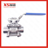 Stainless Steel AISI304 Sanitary Hygienic Female Thread Three-Piece Ball Valves