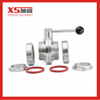 50.8MM SS316LStainless Steel Sanitation Manual Union Ends Butterfly Valves