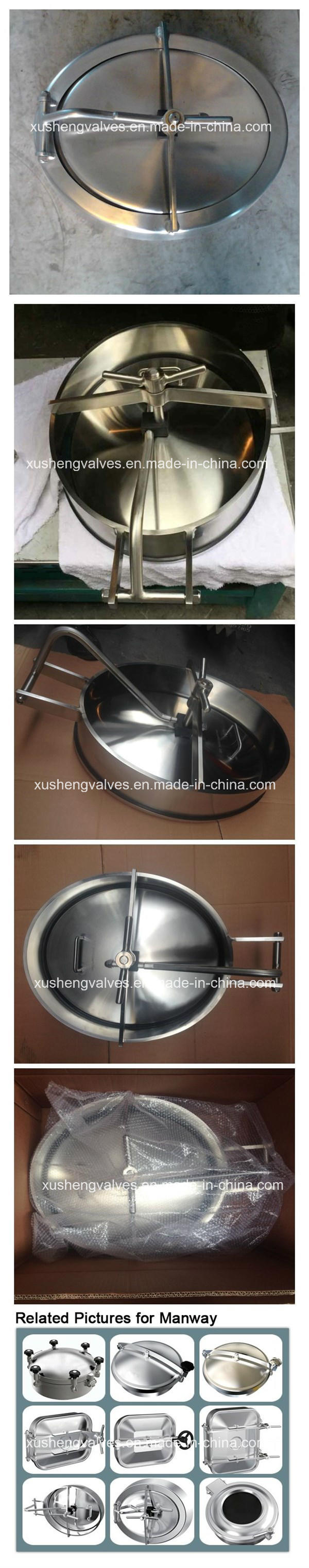 Stainless Steel Ss304 Sanitary Oval Shape Pressure Manhole Cover