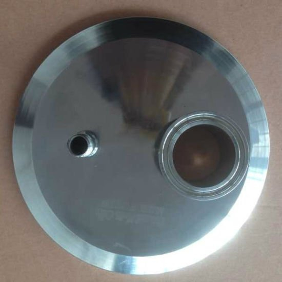 Sanitary Ss304 Triclamp Customized Cap Lid 4inch with NPT Male