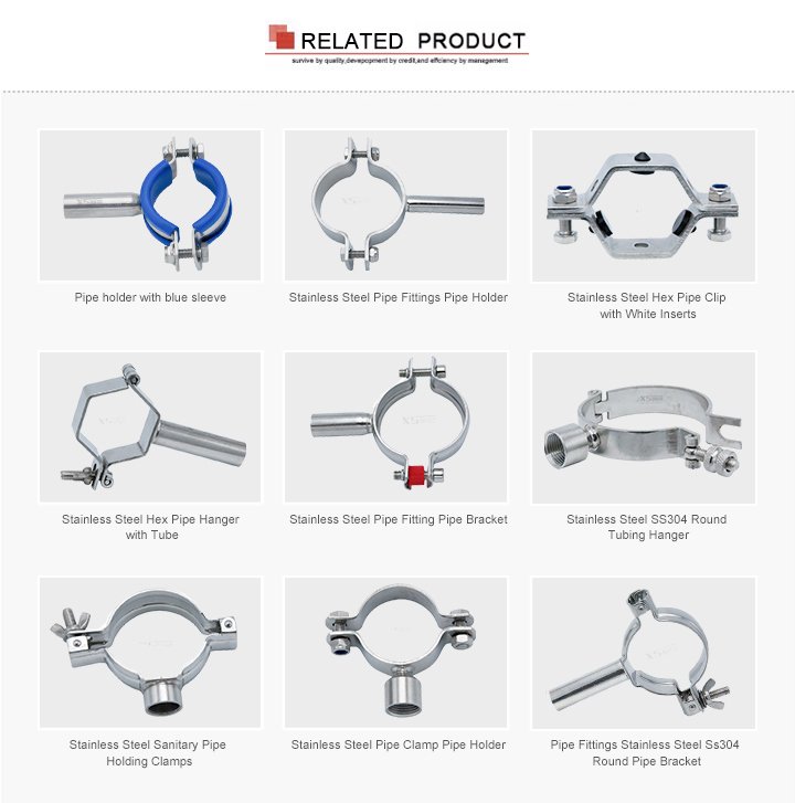 Stainless Steel SS304 Hexagon Pipe Holder with Grommets