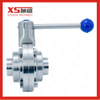 SS304 SS316L Stainless Steel Sanitary Butterfly Type Welded Ball Valve