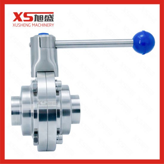 SS304 SS316L Stainless Steel Sanitary Butterfly Type Welded Ball Valve