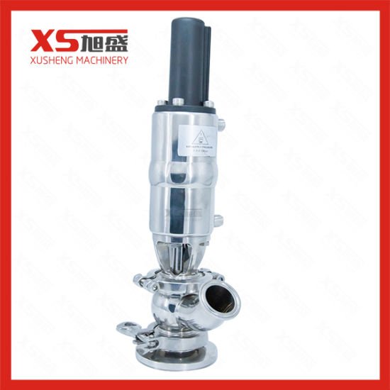 Sanitary Pneumatic Elbow Type Clamped Tank Bottom Seat Valve