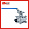 Stainless Steel SS316L Sanitary Welding Three Pieces Ball Valve