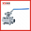 304 Stainless Steel Food Grade 3-Piece Ball Valves Welding /Clamping Ends