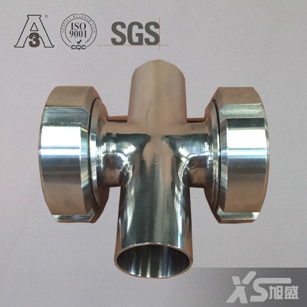 Dn40 Stainless Steel Ss304 Ss316L Sanitary Hygienic Union Cross Sight Glass