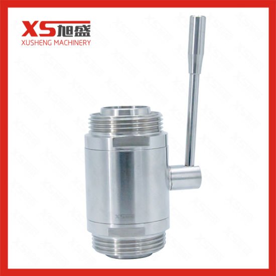 SS316L Sanitary Straight Straight Ball Valve Male Thread Ends