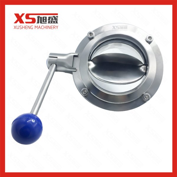 25.4mm AISI304 Sanitary Weld Thread Butterfly Valves with Pin Fixed Handle
