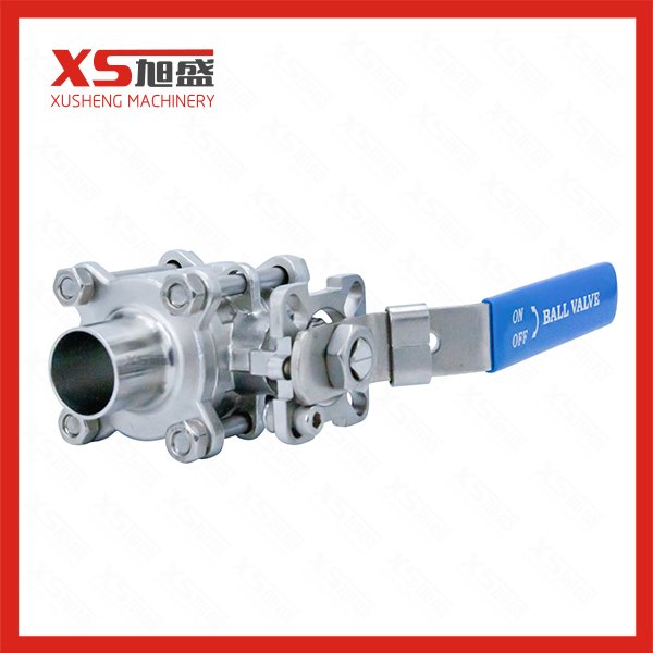 25.4MM Stainless Steel Hygienic SS304 Three Pieces Ball Valves