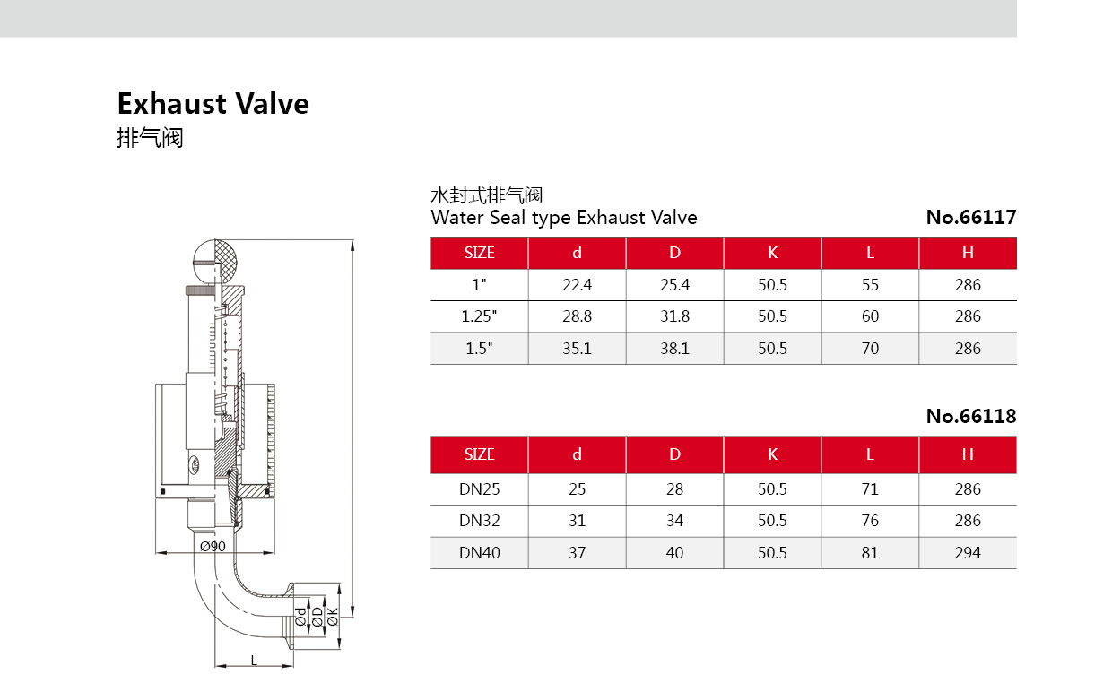 sanitary pressure air relief valve