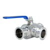 Stainless Steel Hygienic Tri Clamp 3 way Ball Valve for beverage brewing