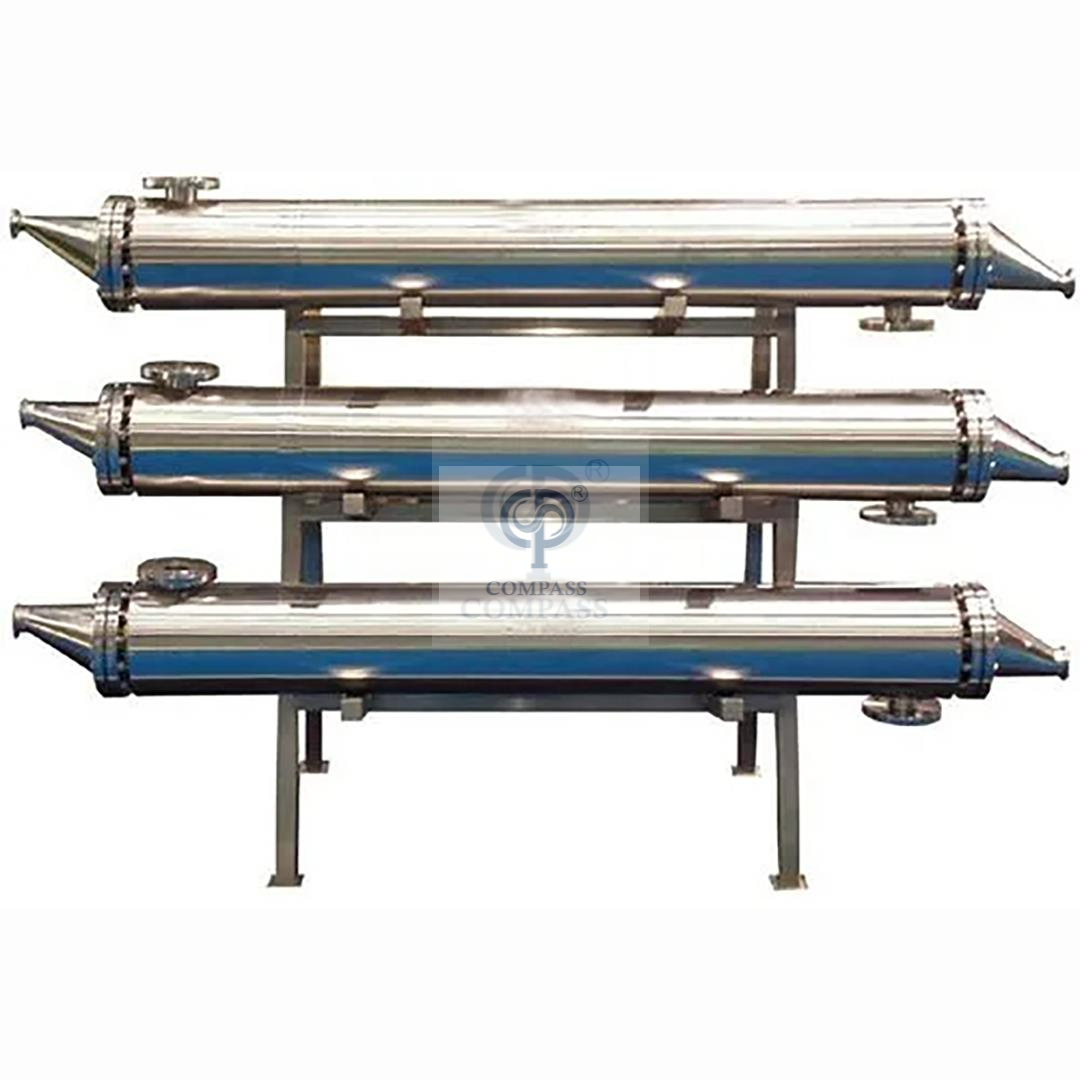 Sanitary Stainless Steel SS316L Single Tube Pass Single Shell Pass Plate Heat Exchanger