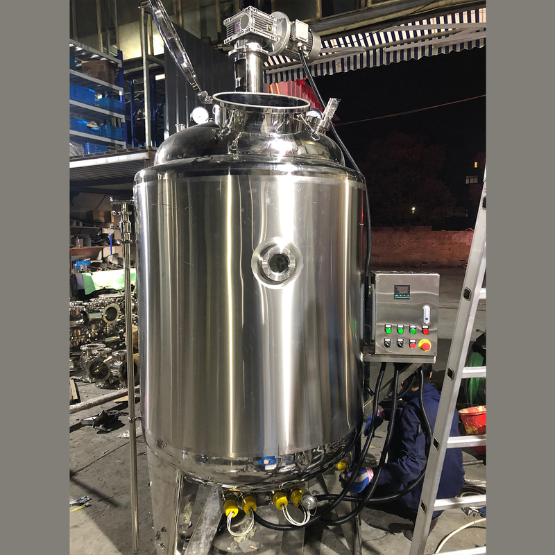 Stainless steel jacketed tank sanitary electric heating stirred mixing tank